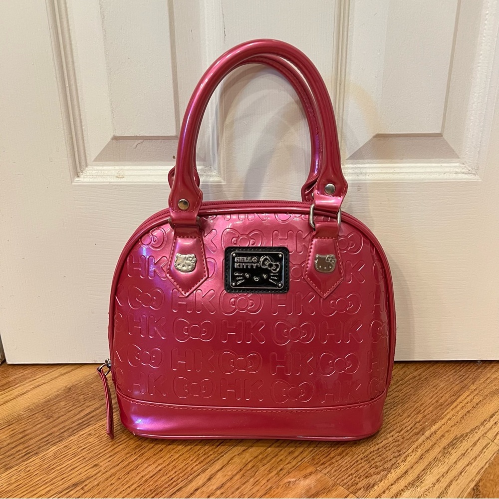 Hello Kitty Loungefly Sanrio Pink Patent Leather Purse Hand Bag